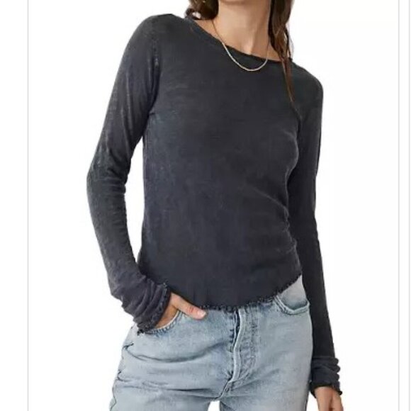 Free People "Be My Baby" Long Sleeve Top – Size Small – NWOT - Picture 9 of 11